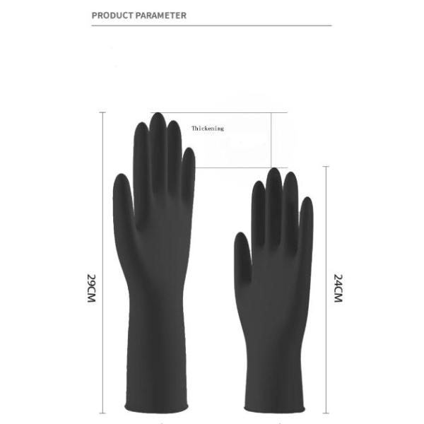 Durable Black Disposable Nitrile Glove 30CM Black Medline Nitrile Exam Gloves