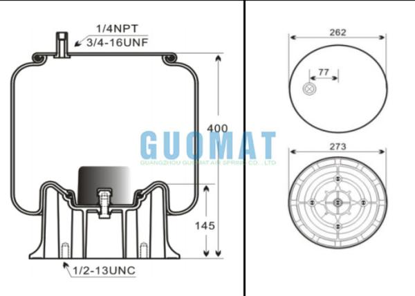 W01-358-9580 Firestone Truck Air Ride Suspension 4884N1P02 Contitech Trailer Air Spring Bag