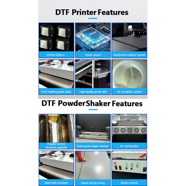 Commercial DTF Printing Machine With Precision Linear Rail 720x1800 dpi