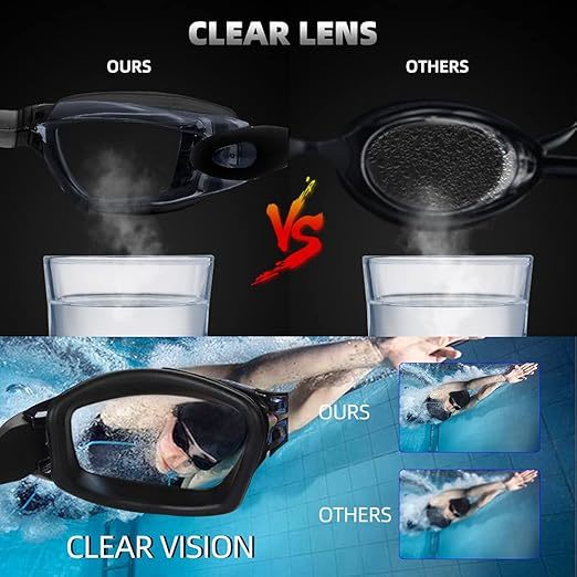 Anti Fog Electroplated Swimming Goggles HD Lens  S/M/L 3 Size 82g