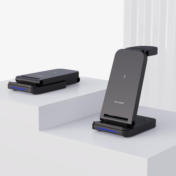 S90 Folding Wireless Fast Charger Apple And Samsung Charger Multi-functional Charging  Stand 