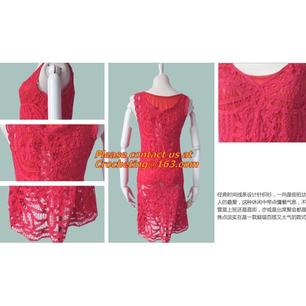 clothing summer Hollow out belt sexy knitted crover up crochet beach dress robe femme sund
