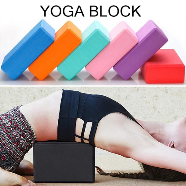23x15x7.5cm Bodybuilding EVA Foam Yoga Blocks Metal D Ring Strap