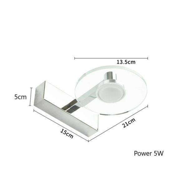 Bathroom Clear K9 Crystal Moisture Proof Makeup Table Lighting LED Mirror Front Light(WH-MR-97)