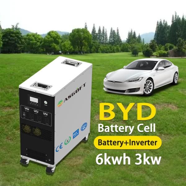 6Kwh lifepo4 Battery Solar Charging Energy Storage Battery System 6KW Inverter