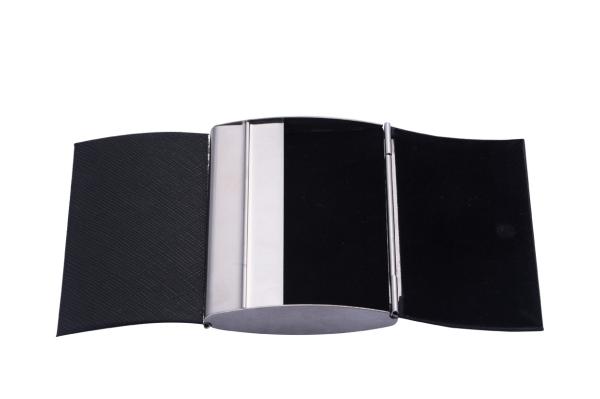 Slim Metal Snap Closure Business Card Holder for Professional Business Cards
