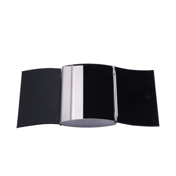 Slim Metal Snap Closure Business Card Holder for Professional Business Cards