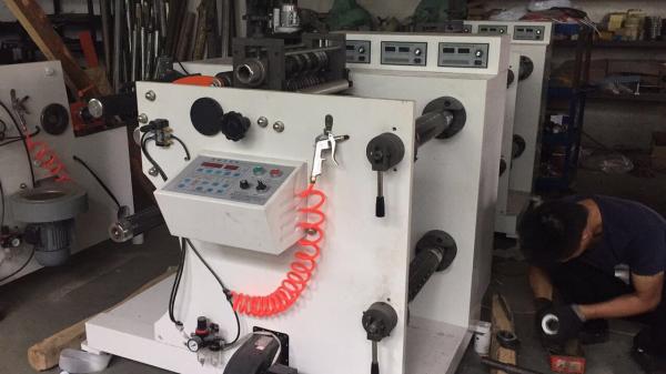 380V Paper Slitting Rewinding Machine , CE Narrow Aluminium Foil Slitting Machine