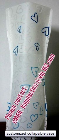 Vinyl Plastic Standup Flower Vase,PVC Plastic Flower Vase With Wonderful Design,Waterproof Foldable Plastic
