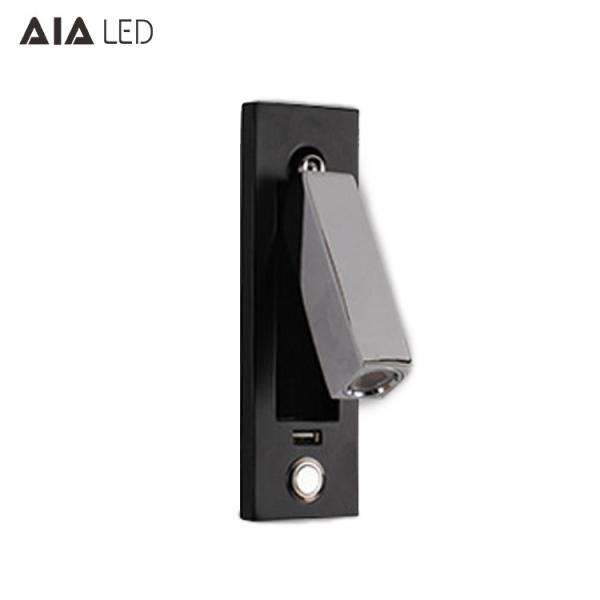 IP20 press-button switch LED bed board wall light/indoor led bed wall lamp for hotel project