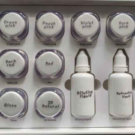 Various Quantities of Dental Materials in Various Colors and Performance