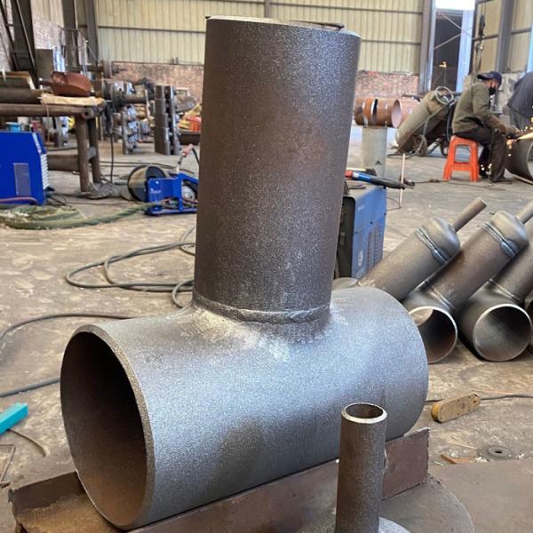 Large Diameter Weldable Steel Pipe Fittings  Customized Butt Weld Tee