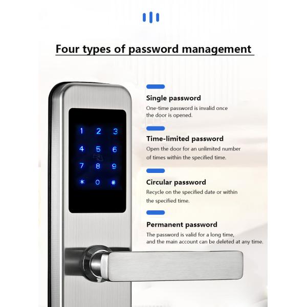 Отель Passcode Smart Door Lock с RFID-картой и ключом управления доступом