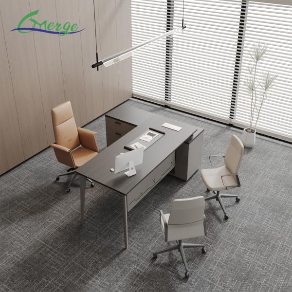 Wood/Steel Commercial Manager Office Desk 1200-2000L*500-900W*750H Mm Ships Within 5-7 Business Days