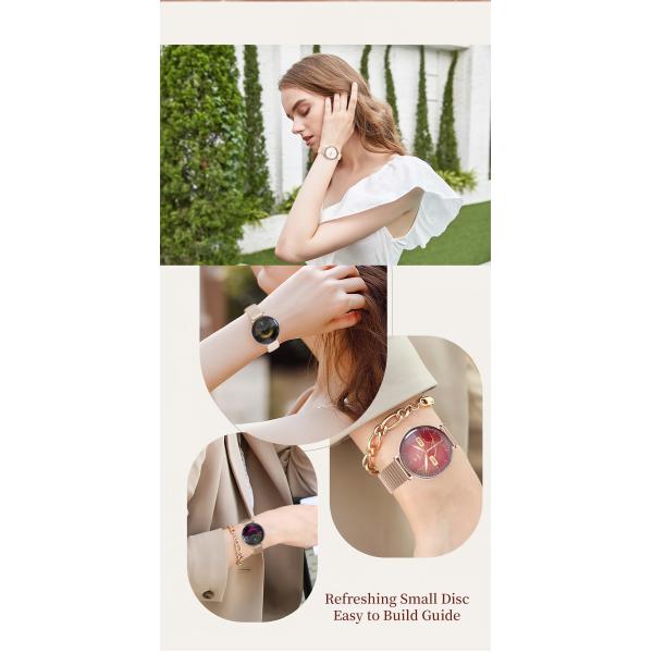 Reloj inteligente V85 Fashion para mujer, pantalla AMOLED delgada, llamada BT, monitor de muñeca, rastreador de actividad física