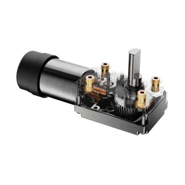 65% Efficiency Electric Dc Motor High Torque 24V Worm Gear Motor with Reduction Gear Brake
