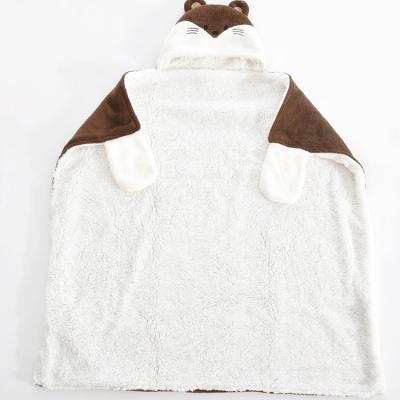 2 Ply Thick Hooded Snuggle Blanket Heavy Sherpa Heated Wrap Throw