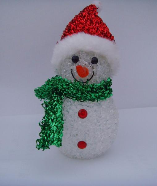 Indoor Colorful Hat Snowman Christmas Lights LED White Body Eco Friendly, Non Toxic