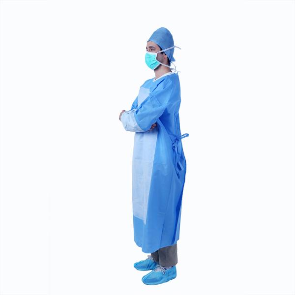 Light Weight Surgical Disposable Gown Doctor Use Water And Blood Resistance