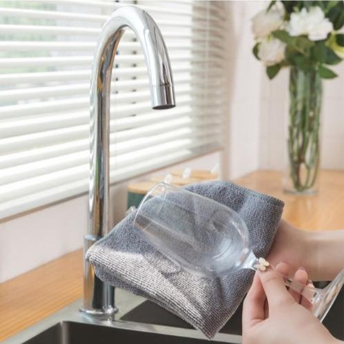High Water Absorption Cellulose Cleaning Cloths Microfiber Cleaning Cloth 30x30cm
