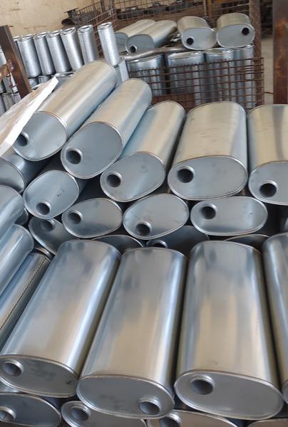 Round Diameter Offset 3 Aluminum TIG Universal Car Exhaust Muffler