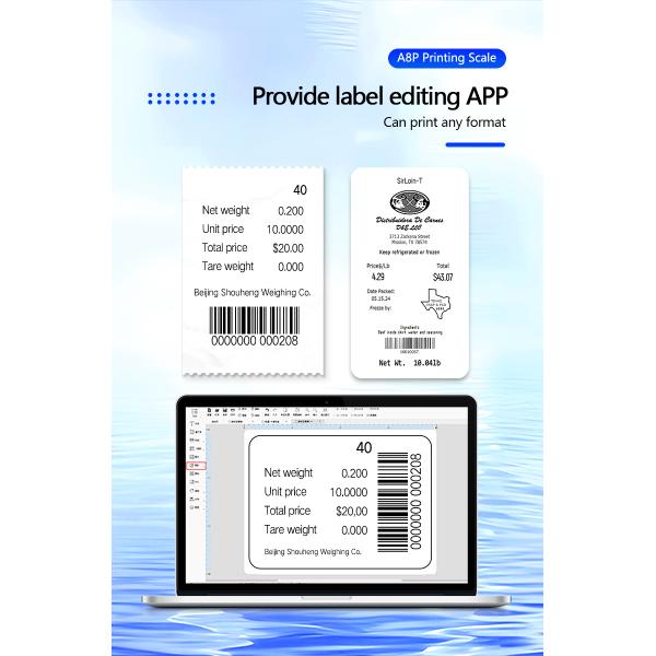 1 Advanced A8SP printing small platform scale square vertical bar 22cm*28cm 3kg capacity