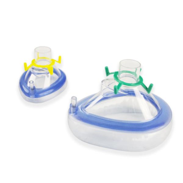 China Professional Factory Produce Medical grade PVC Anaesthesia Mask With Standard Port Air Cushion Mask
