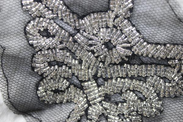 Beaded patch fashion patch for dress or shoes beading embellishment