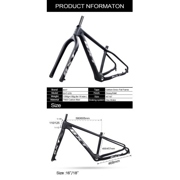 26 Carbon Snow Fat Bike Disc Brake Full Carbon Fiber 12 Speed Beach Cycle