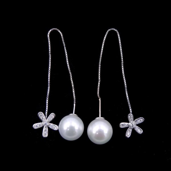 Серьги жемчуга украшений дизайна дамы Серебра Жемчуга Серьги Элегантн/КЗ пресноводные