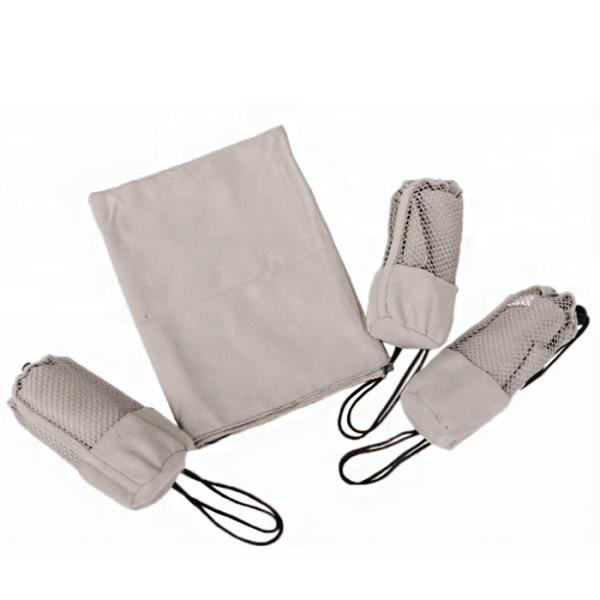 Toalla de encargo al por mayor del ante de la microfibra de los deportes del gimnasio con Mesh Bag