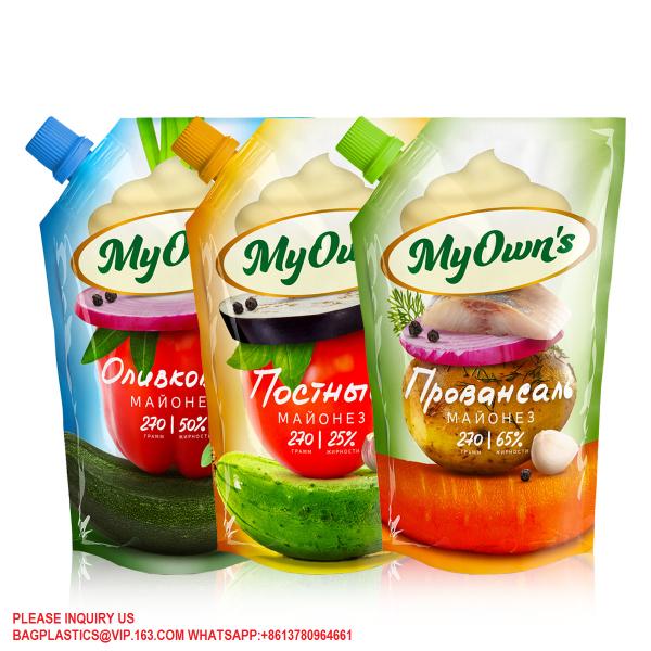 Spices Seasoning Packaging Bag Custom Spouted Stand Up Pouch Food Bags For Seasoning
