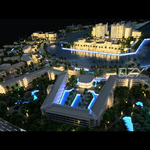 Bloquear arquitecto Modelo de los fabricantes de jardín de campo 1/150 Aluminio Acrílico