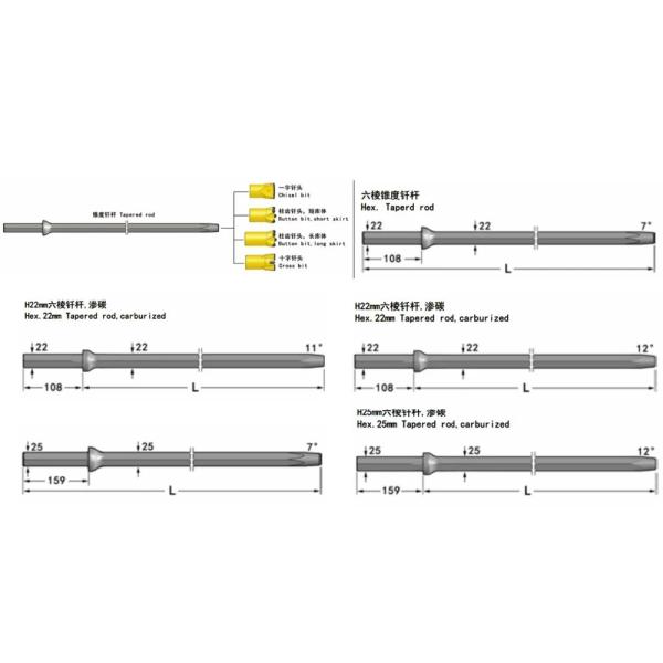 Шпиндель сверлильного станка/минирование утеса Х25кс159мм стальной сплющили длину шпинделя сверлильного станка 800мм-6100мм наговора
