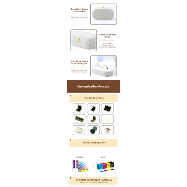 Caja de joyería de lujo personalizada de color gris terciopelo de joyería de embalaje de boda de compromiso de doble anillo de caja