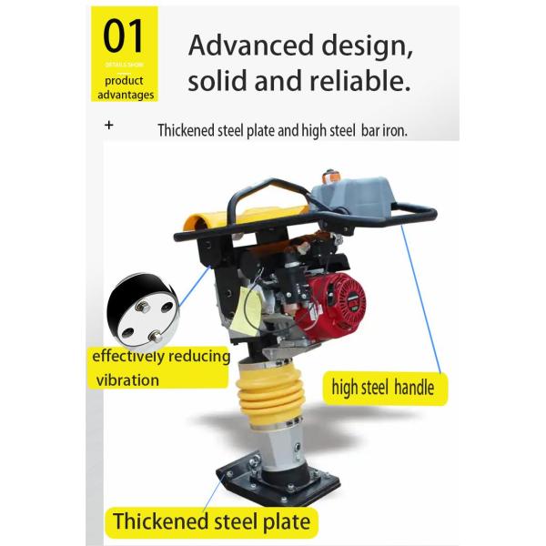 Construction RM80 Dual Spring Gasoline Earth Tamping Rammer Machine