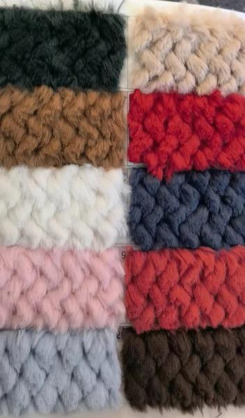 Polyester Fur Rabbit hair Jacquand new designs Static-free for High fashion elegant Dress OEKO-TEX Quality standard