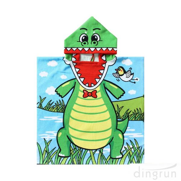 Soft Microfiber Beach Towel for Kids Poncho Beach Towel Kids Hooded Towel