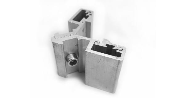 Conector de esquina de alumínio de corte reto a 45 graus