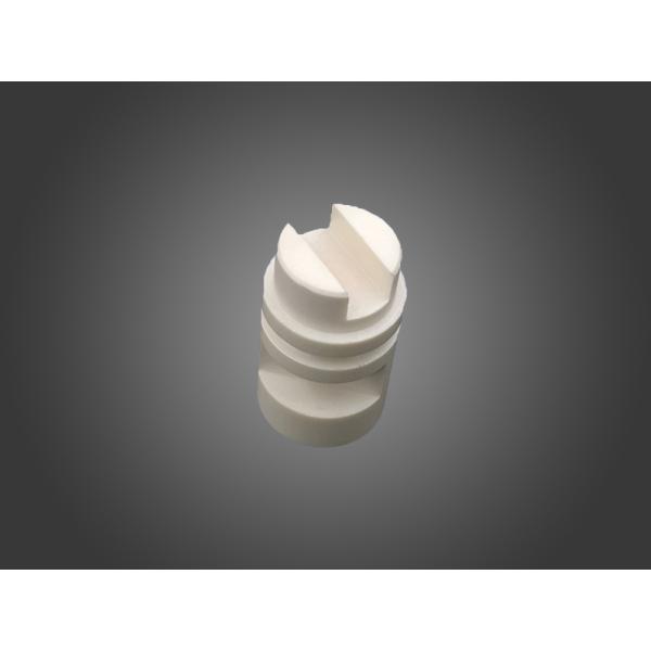 Yellow 99.7 % Alumina Precision Machine Parts , Screw Thread Industrial Ceramic Products