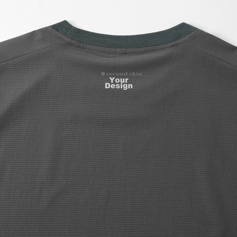 Custom OEM ODM Grid Quick‑Dry Sports T‑Shirt, Breathable Lightweight Short Sleeve Top for Outdoor Running