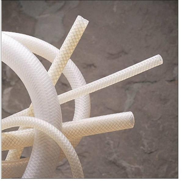 High Purity Braided Silicone Tubing LFGB Approved For Pressurized Fluid Transfer