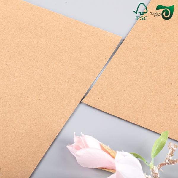 FSC 0.3mm 0.7mm Light Brown Durable Reusable Kraft Tex Paper For Food Storage