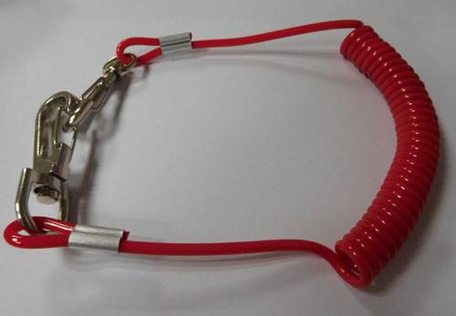 Mini order quantity acceptable red spiral coil tool tether good attach and secure leash