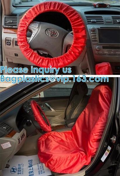 Reusable Cars Accessories,  Nylon Car Seat Covers, Universal For Car Shops, Steering Wheel Cover Fabric