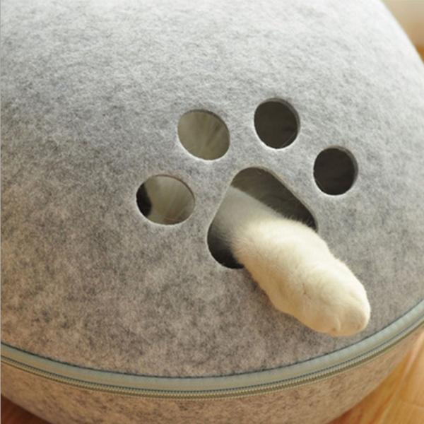 Perro desmontable lindo respirable respetuoso del medio ambiente Cat Cave Bed de la forma del huevo para las fuentes del animal doméstico