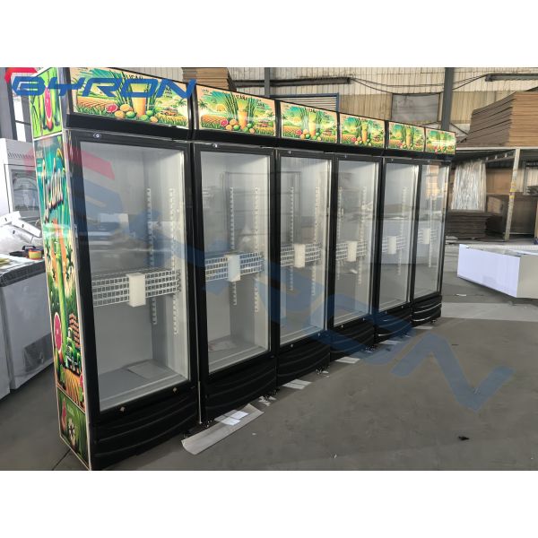 Freestanding Commercial Glass Front Refrigerator See Through Refrigerator