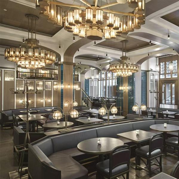 AC 85-265V Voltage L'éclairage intérieur moderne Grand chandelier de foyer Pour le restaurant chinois Simple Metal Copper Hot Pot