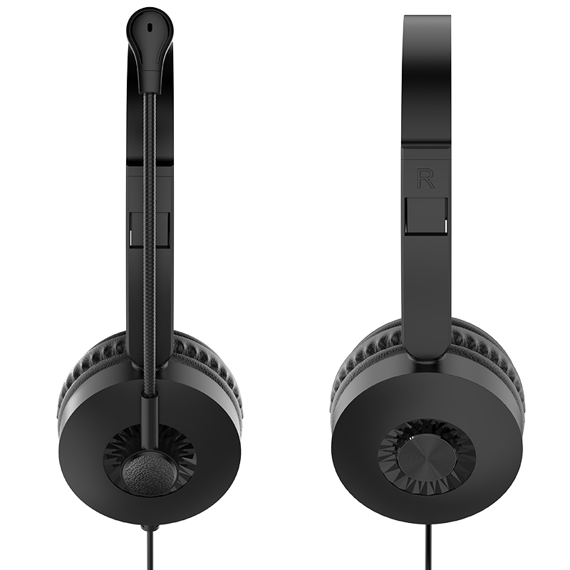JTY- K3 Head mounted wired headphones with microphone and wired control USB/Type-C/3.5mm multi interface online course learning, customer service, computer headset support OEM/ODM customized products