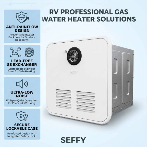 RV Instant Hot Water Heater Propane Off Grid Caravan Geyser 45dB Low Noise